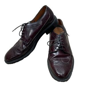 FRENCH SHRINER Wing Tip Oxford Brown Leather Mens Shoes 12M Career Casual Office